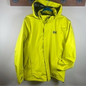Helly Hansen Neon Yellow Waterproof Jacket Dubliner Hooded